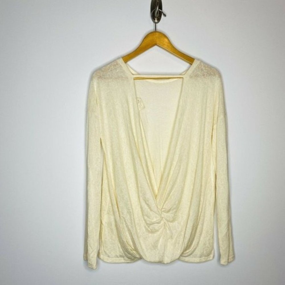 1.4.3. Story By Line Up Open Back Draped Top Cream - Picture 8 of 12